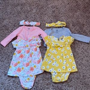 Baby Girl 6 Pieces of Dress Set